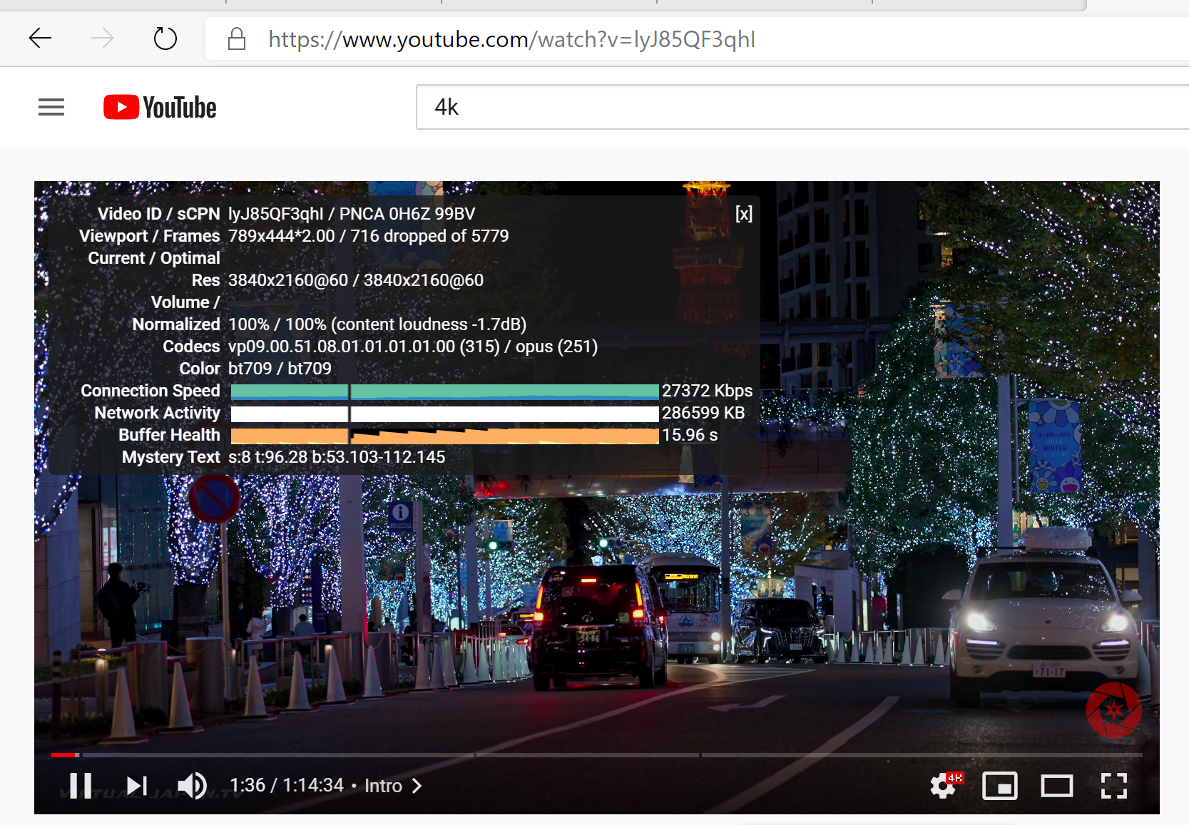 PacificRack亚洲优化VPS晚高峰测试测速，油管4k没问题-图1