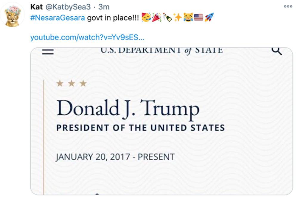 蓬佩奥火了,@NesaraGesara随时待命,还有推特|Kat