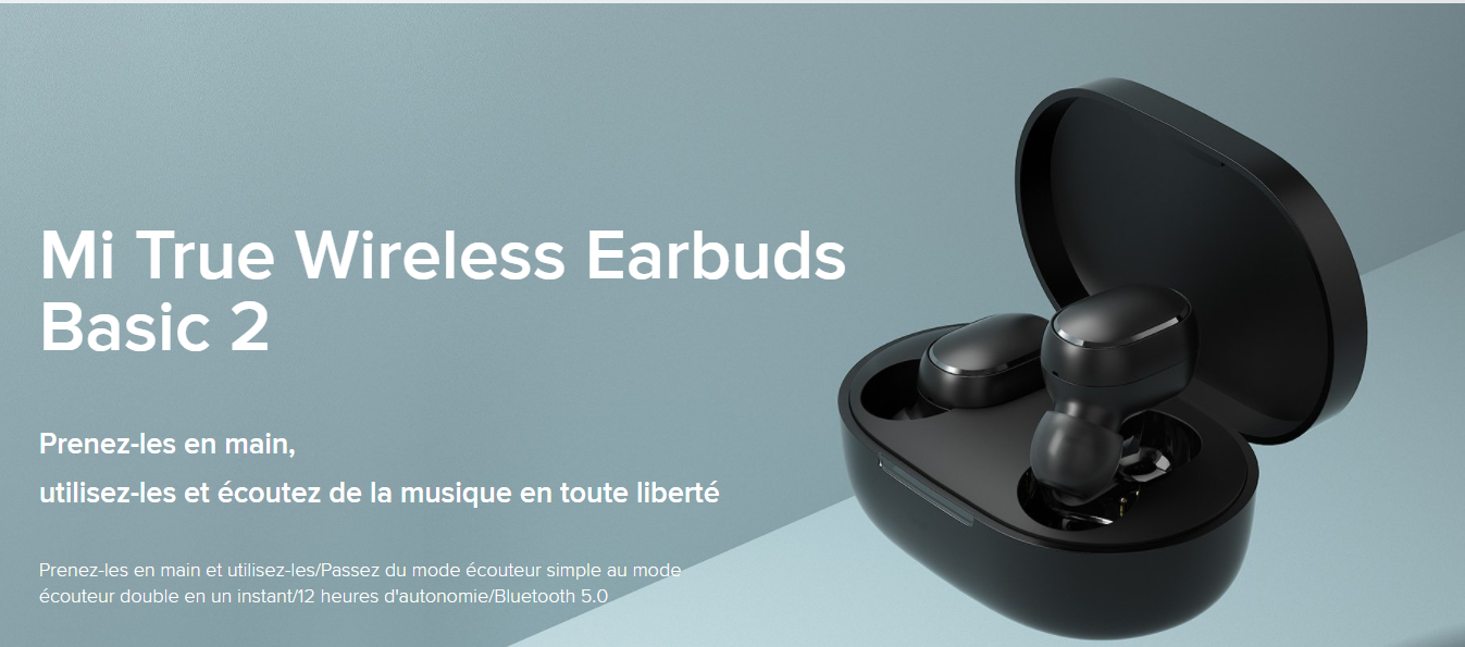 Écouteurs Mi True Wireless Basic 2 Global- Noir