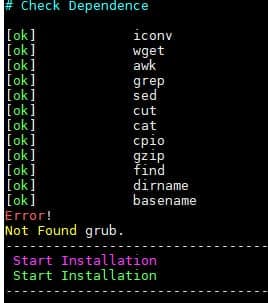 一键DD Not Found grub